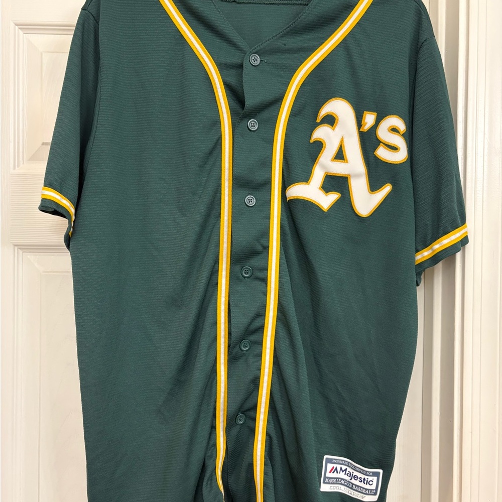 Oakland A’s Majestic Cool Base Green Jersey